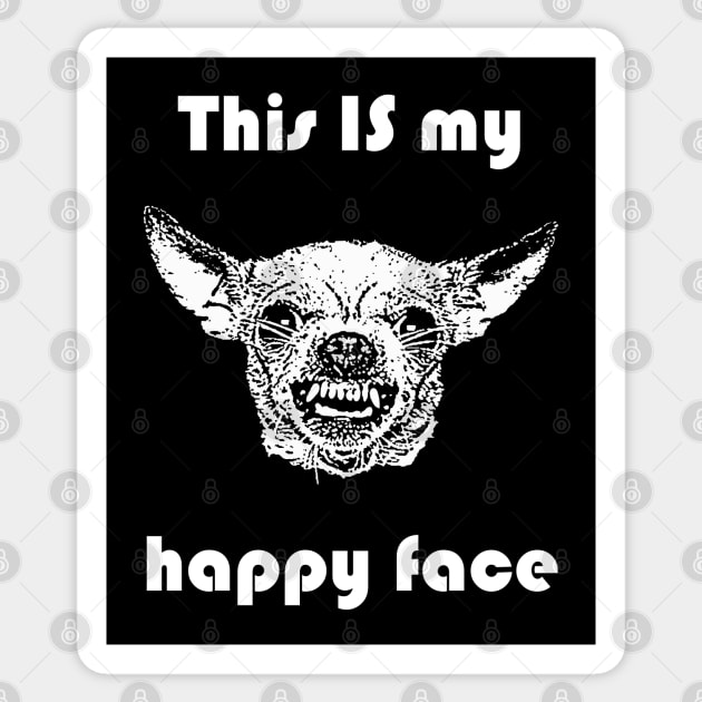 This IS my happy face Sticker by childofthecorn